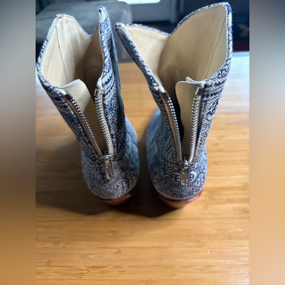 Euc Tile Mosaic Indigo Western Boots X Anthropologie. Size 36 — image 7 of 8